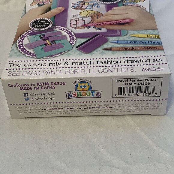 Fashion Plates TRAVEL Set Kahootz Dress Design Kit NIB Rubbing 30 pieces - Picture 4 of 8
